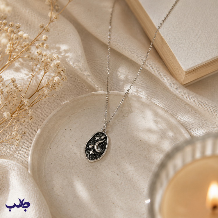 گردنبند نقره آسمون شب - خرید گردنبند نقره زنانه