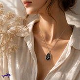 گردنبند نقره آسمون شب - خرید گردنبند نقره زنانه