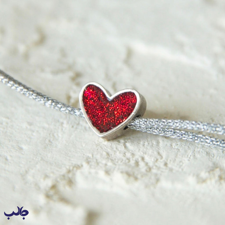 دستبند نقره رِدهارت - خرید دستبند نقره زنانه