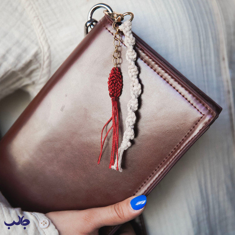 جاکلیدی ماهی گلی - خرید جاکلیدی مکرومه