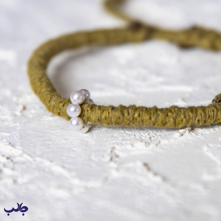 دستبند بابونه - خرید دستبند مروارید زنانه