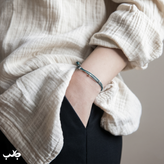 دستبند نقره دونات - خرید دستبند نقره زنانه