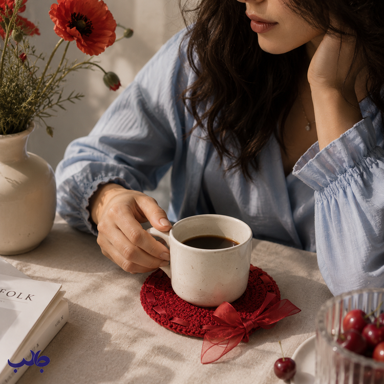 زیرلیوانی دریای سرخ - خرید زیرلیوانی کاموایی